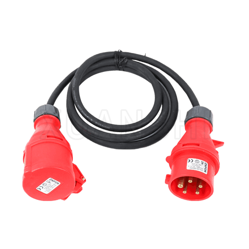 Plugue industrial IP44 de 5 pinos e cabo de extensão XS-GY003,XS-GY003Z