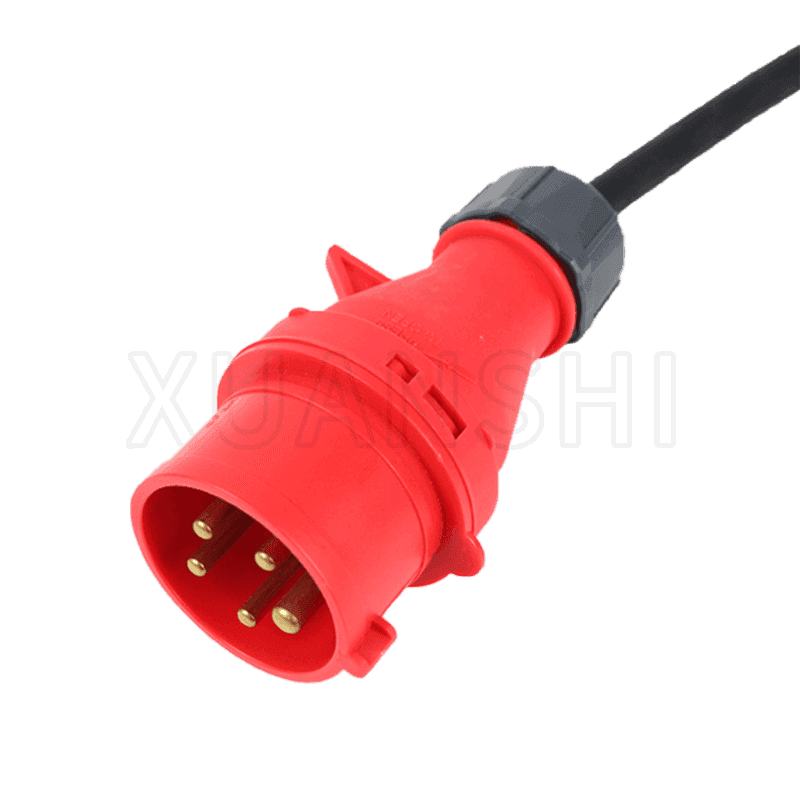 Plugue industrial IP44 de 5 pinos e cabo de extensão XS-GY003,XS-GY003Z